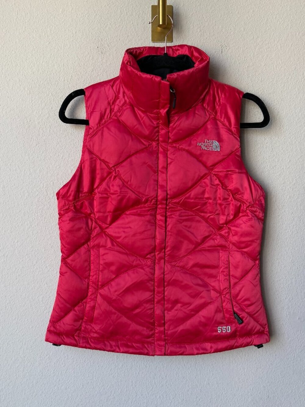 The North Face 550 Red Goose Down Puffer Vest Size XS